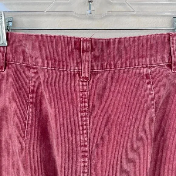 ROXY Womens Medium Unforgettable Fall Dusty Rose Corduroy Button Mini Skirt - Picture 7 of 11